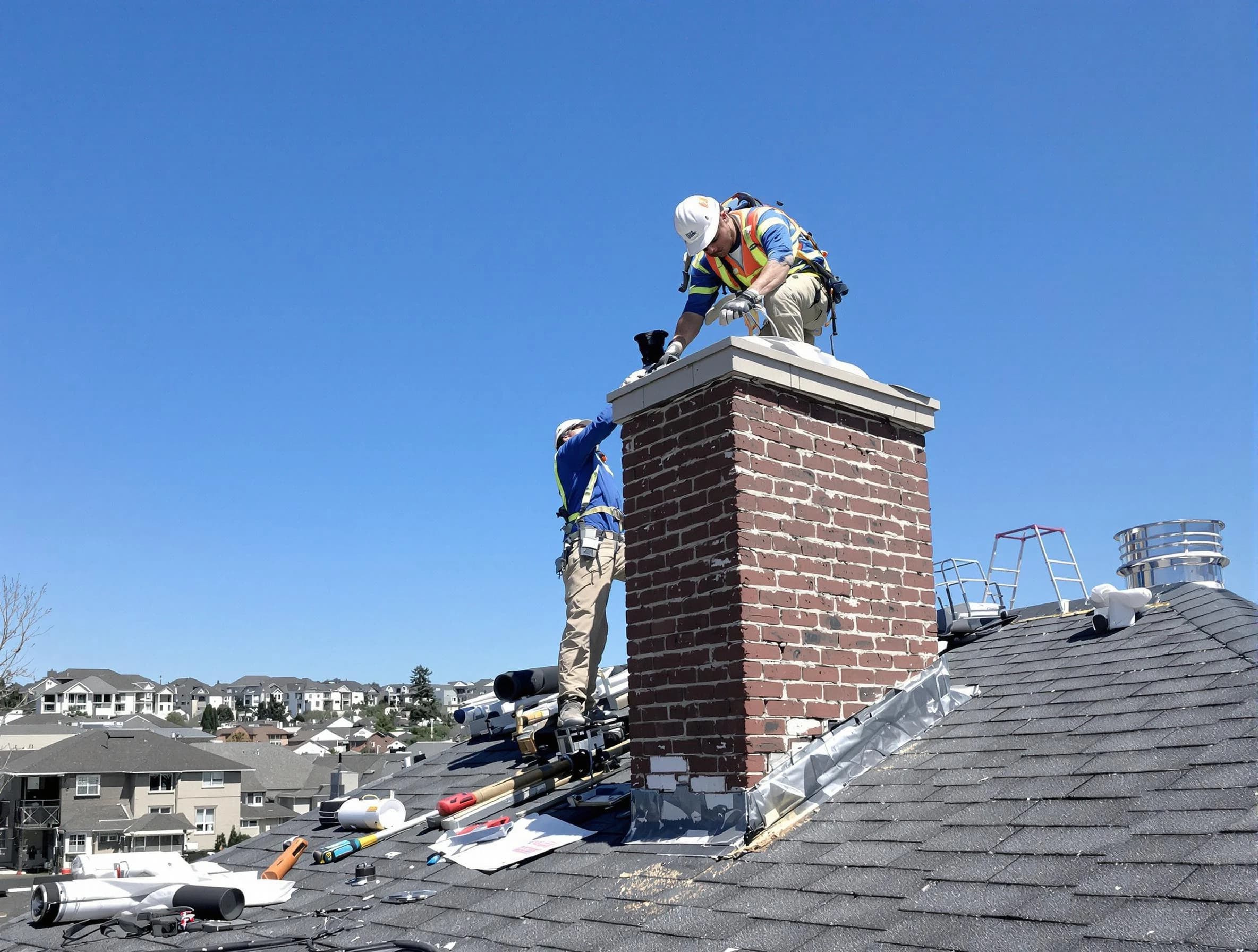 Taylorsville Chimney Sweep repairing a chimney crown in Taylorsville, UT