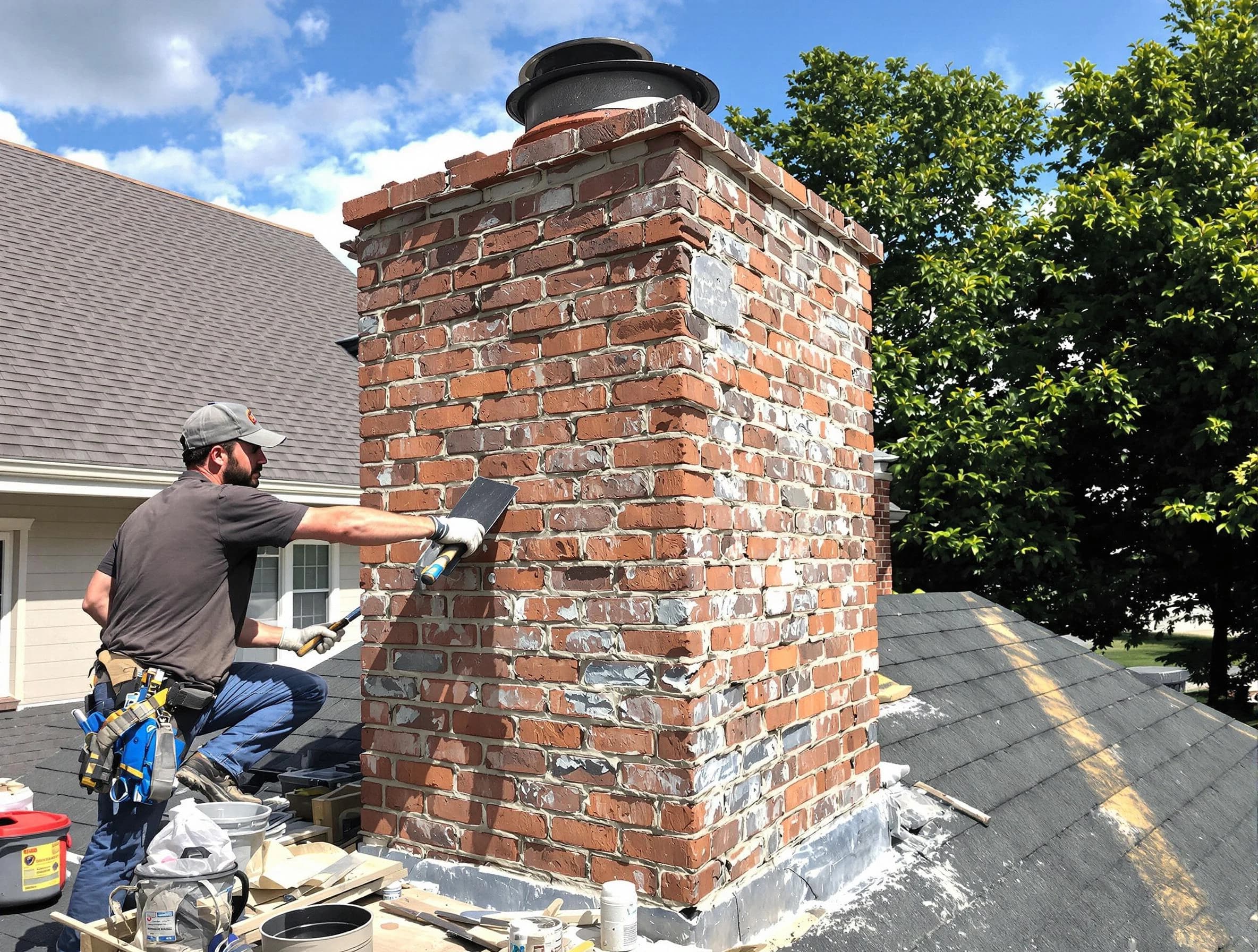 Completed chimney rebuild by Taylorsville Chimney Sweep in Taylorsville, UT