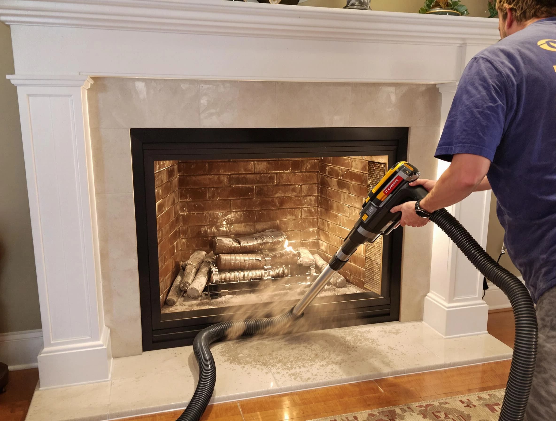 Fireplace cleaning performed by Taylorsville Chimney Sweep in Taylorsville, UT