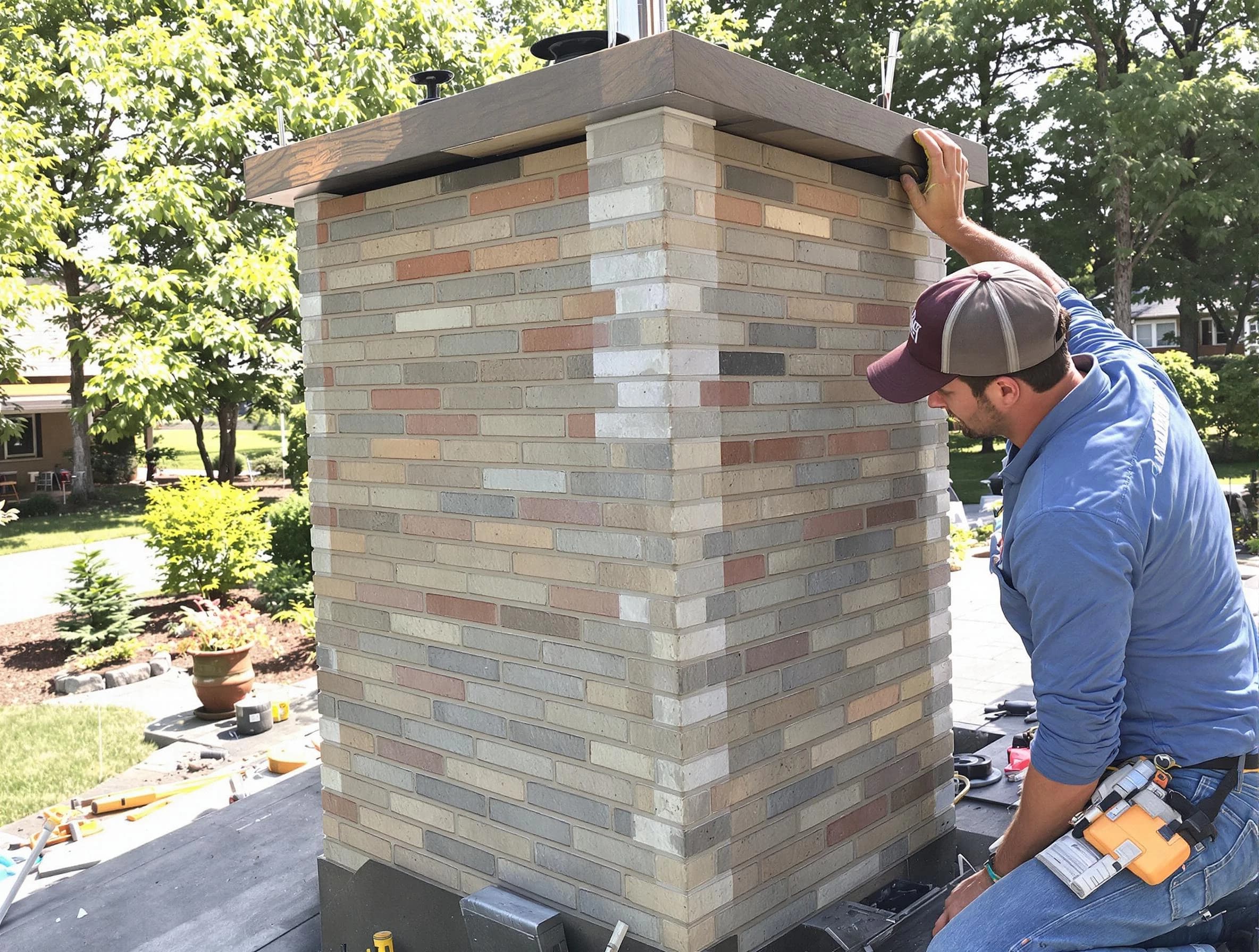 Taylorsville Chimney Sweep completing a modern chimney remodel in Taylorsville, UT