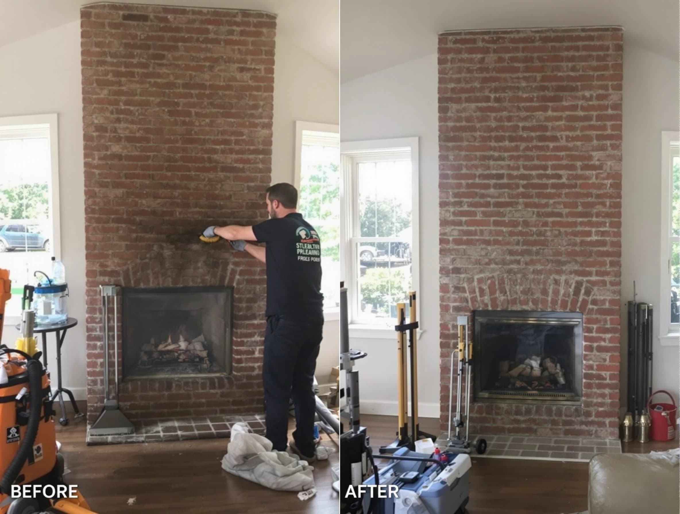 Finished chimney sweeping service by Taylorsville Chimney Sweep in Taylorsville, UT