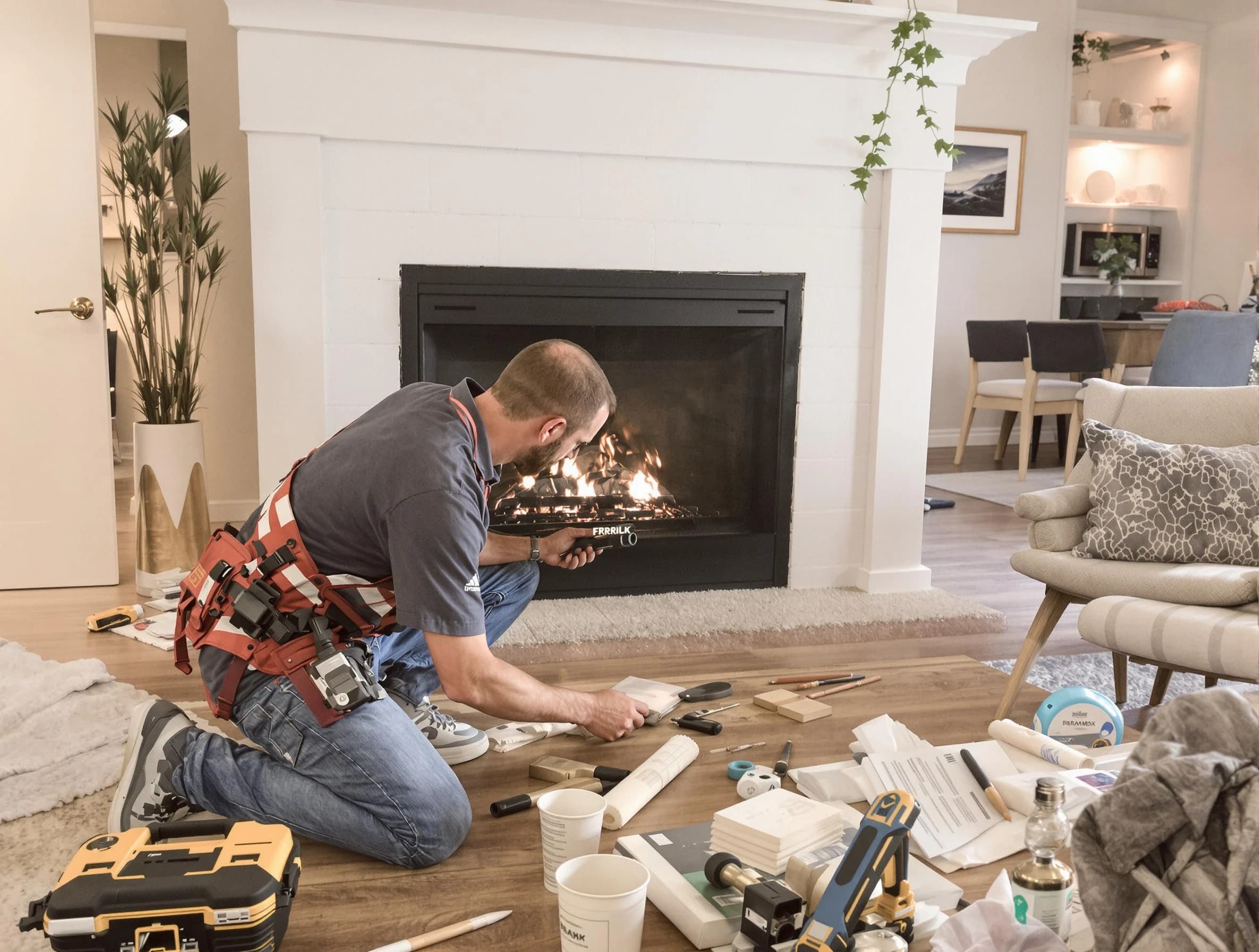 Taylorsville Chimney Sweep performing fireplace repair in Taylorsville, UT