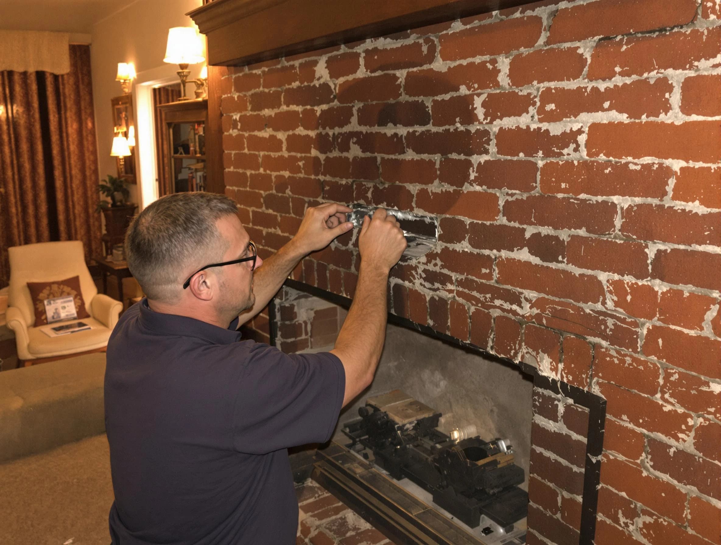 Taylorsville Chimney Sweep expert fixing a fireplace in Taylorsville, UT