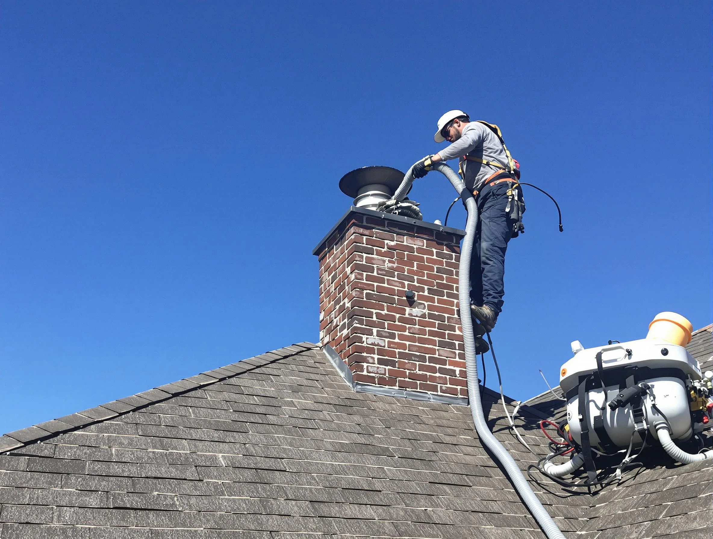 Dedicated Taylorsville Chimney Sweep team member cleaning a chimney in Taylorsville, UT