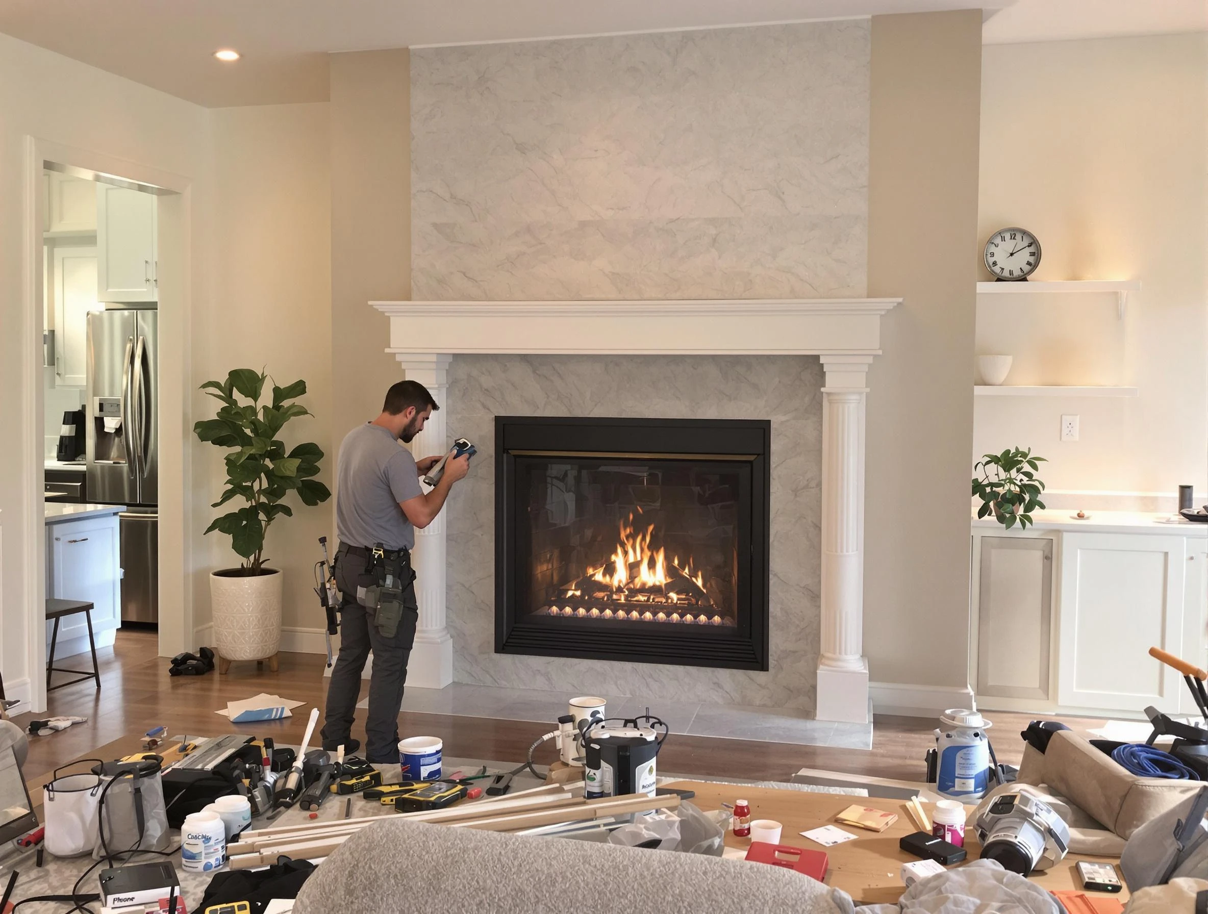 Newly installed fireplace by Taylorsville Chimney Sweep in Taylorsville, UT