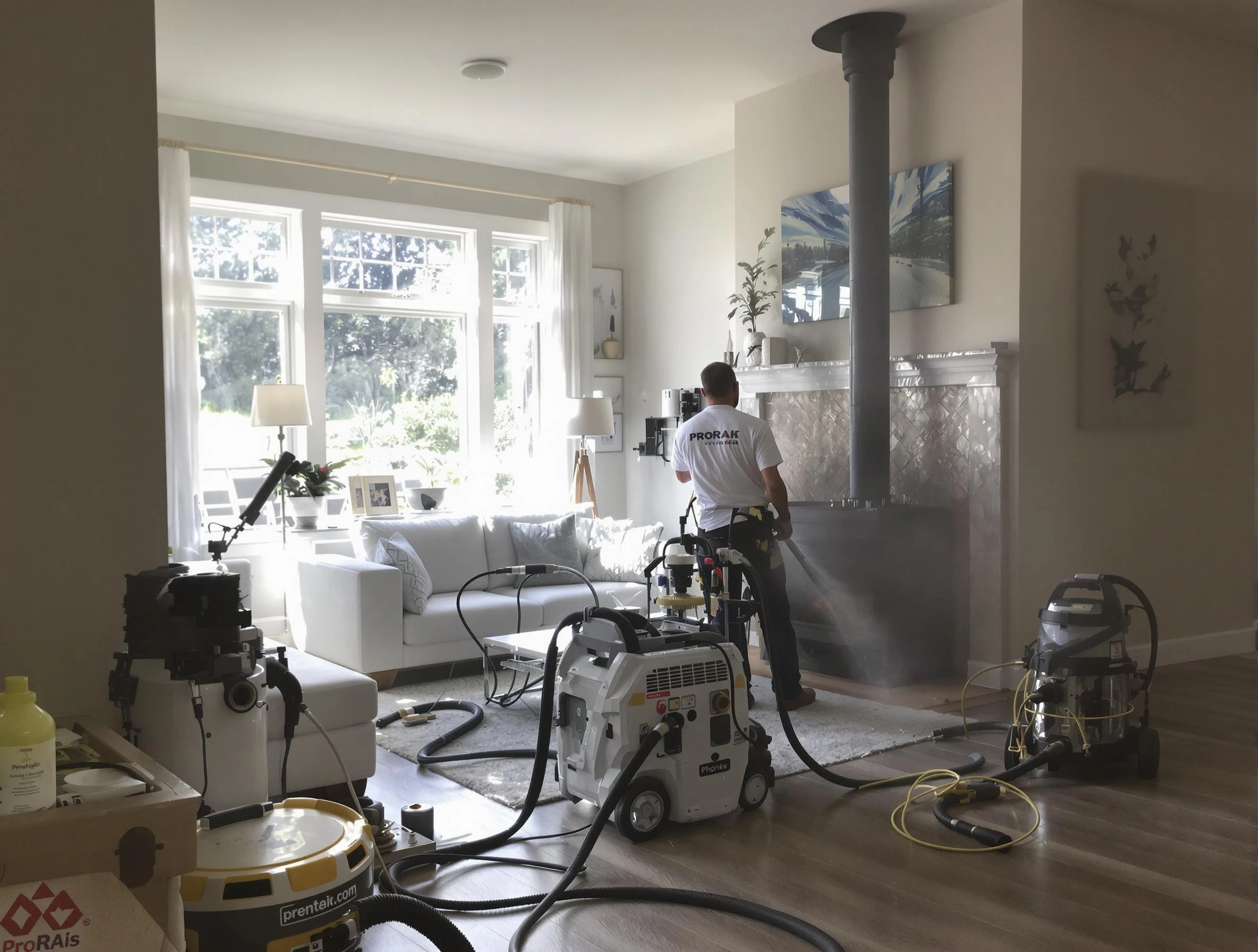 Soot removal service by Taylorsville Chimney Sweep for a fireplace in Taylorsville, UT
